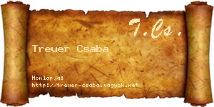 Treuer Csaba névjegykártya