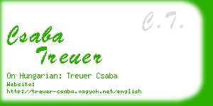 csaba treuer business card